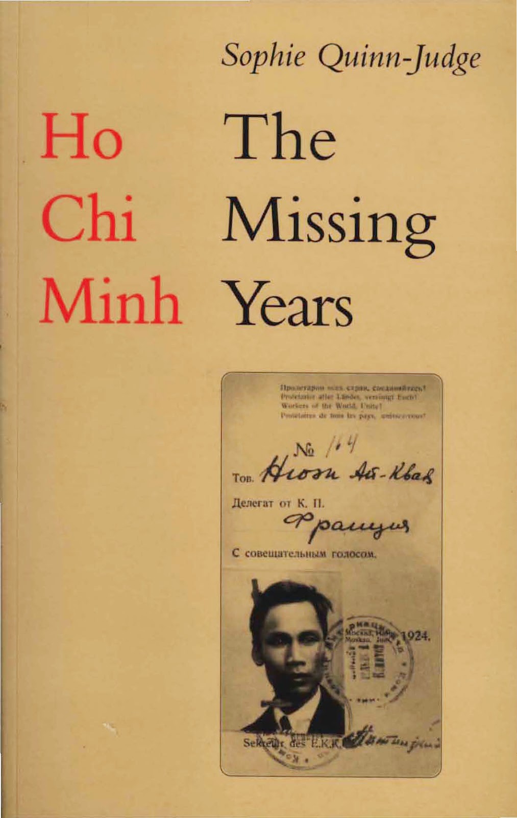 Trang bìa trước 'Ho Chí Minh - the missing years'.jpg