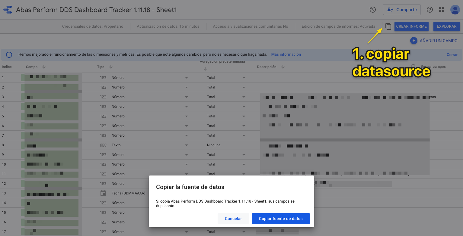 Cambiar propietario de reporte en Google Data Studio