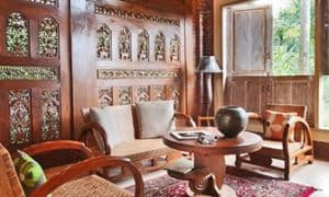 desain interior rumah klasik mewah Jawa 