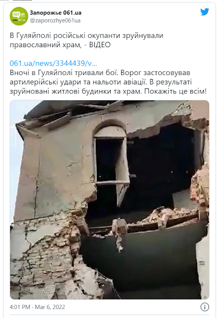 Những nhà thờ dưới đây ở Ukraine đang trong tình trạng đổ nát do đạn pháo và bom của Nga