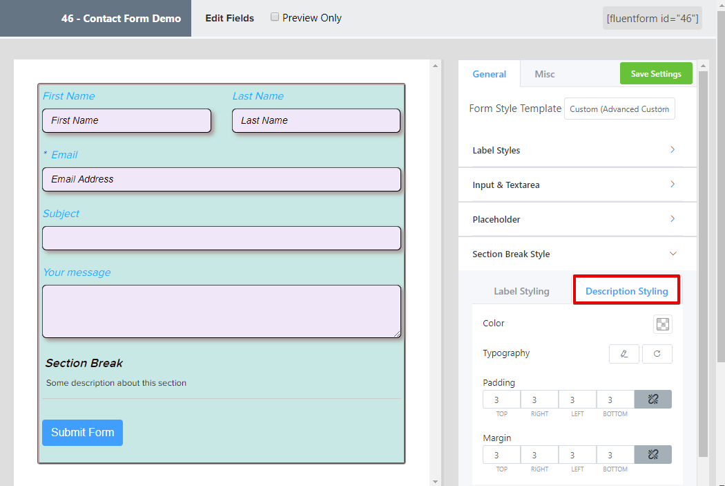 WP Fluent Forms, plugin