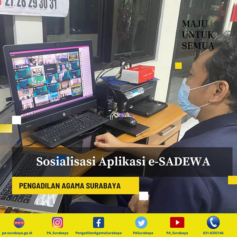 Kegiatan Sosialisasi Aplikasi e-SADEWA secara Virtual