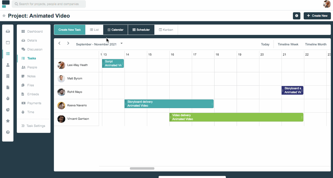 Project.co scheduler