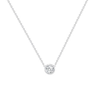 Round Bezel Diamond Necklace