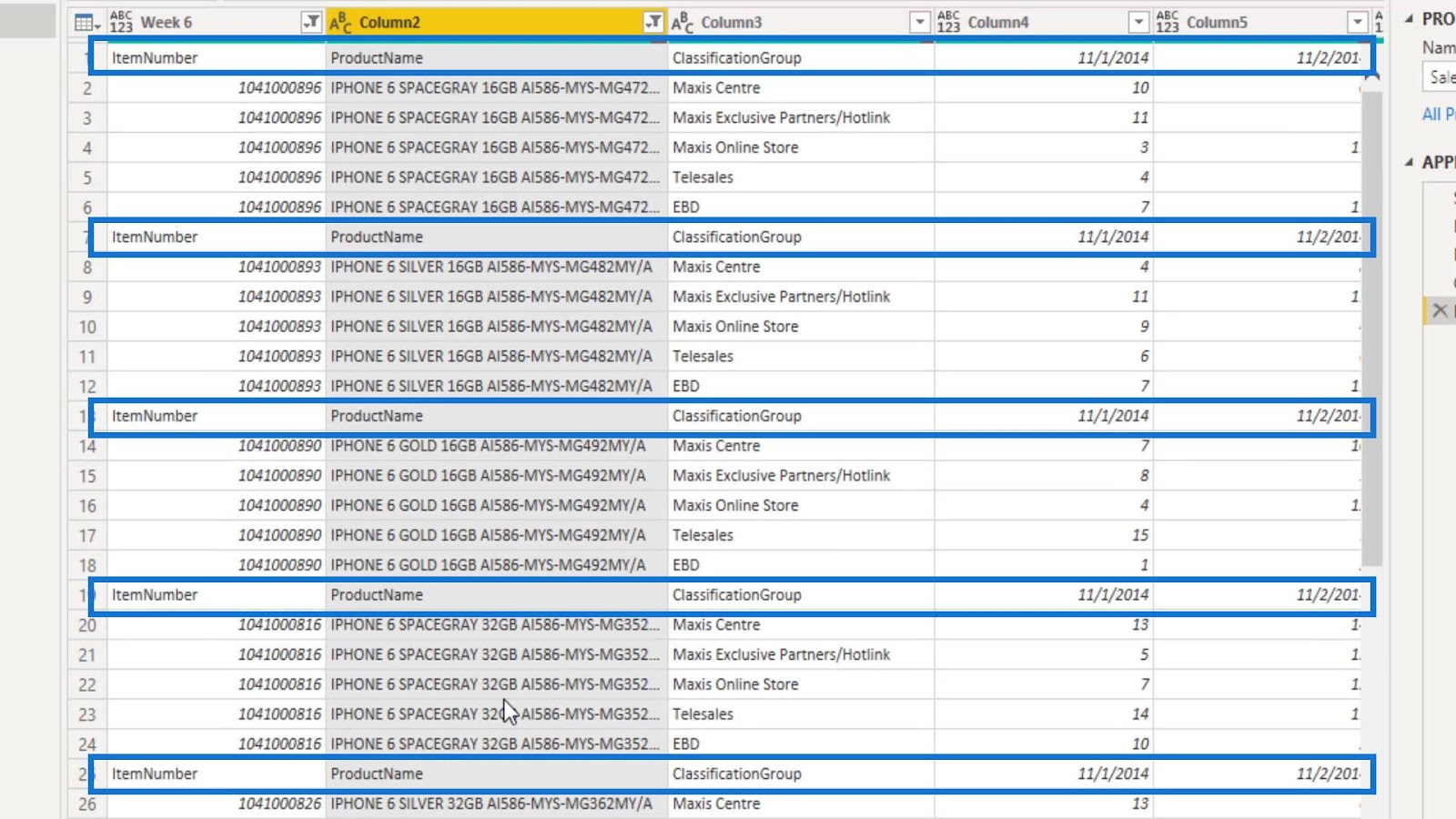 Query Editor in Power BI