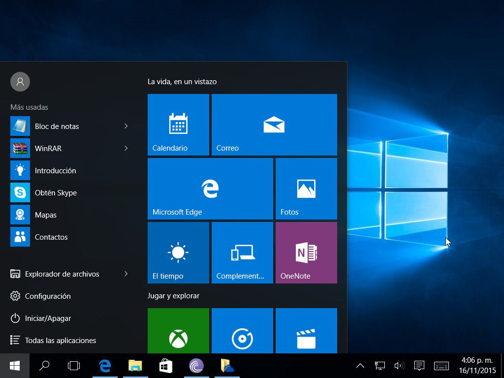 cuanto espacio ocupa windows 10