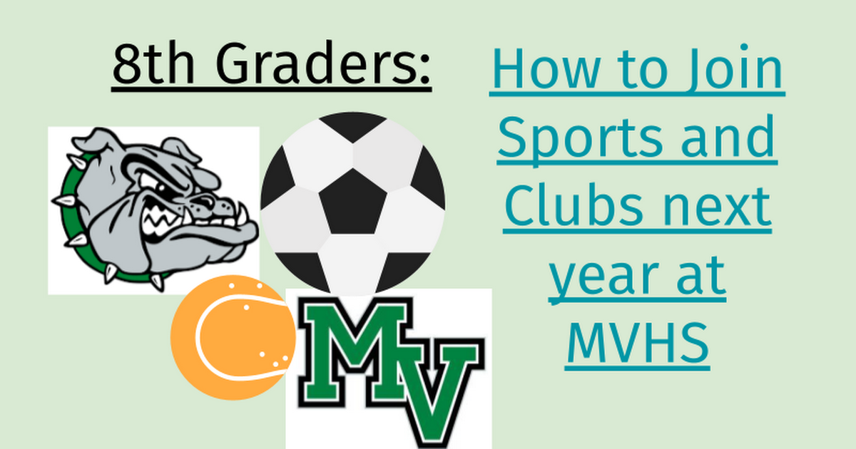 Sports and Clubs at MVHS!