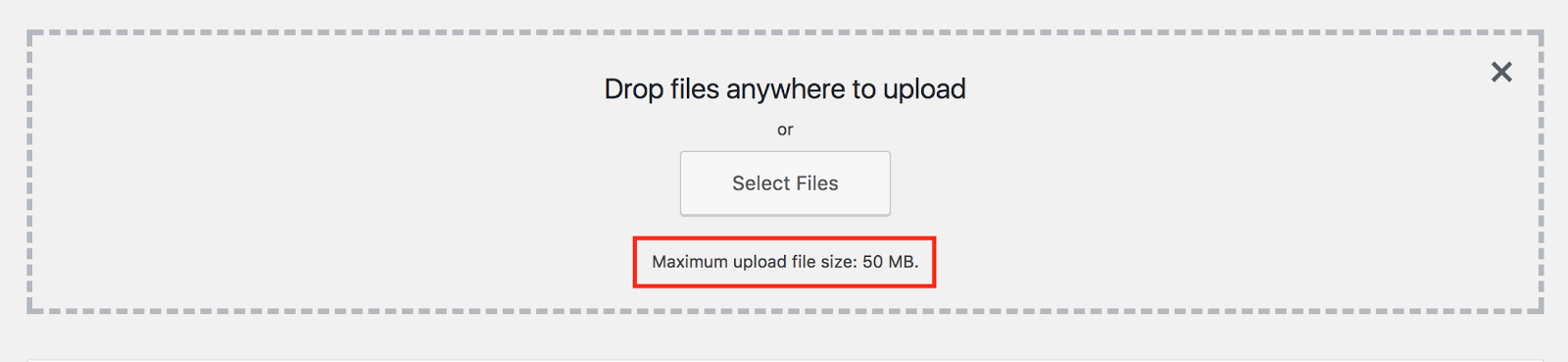 drop files anywhere to upload in WordPress 