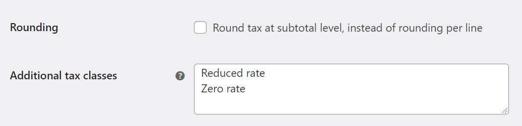 round tax in woocommerce
