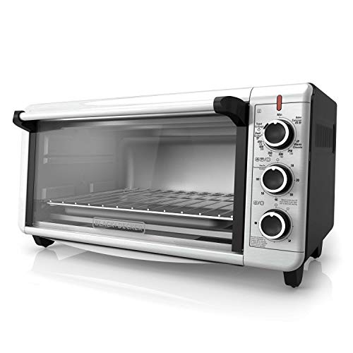 BLACK+DECKER TO3240XSBD 8-Slice Extra Wide Convection Countertop Toaster Oven, Includes ...