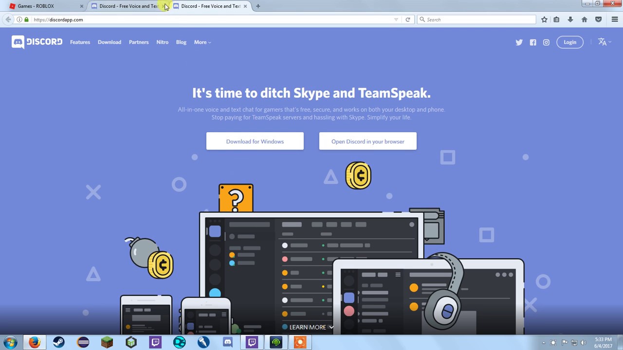 Open Discord in browser