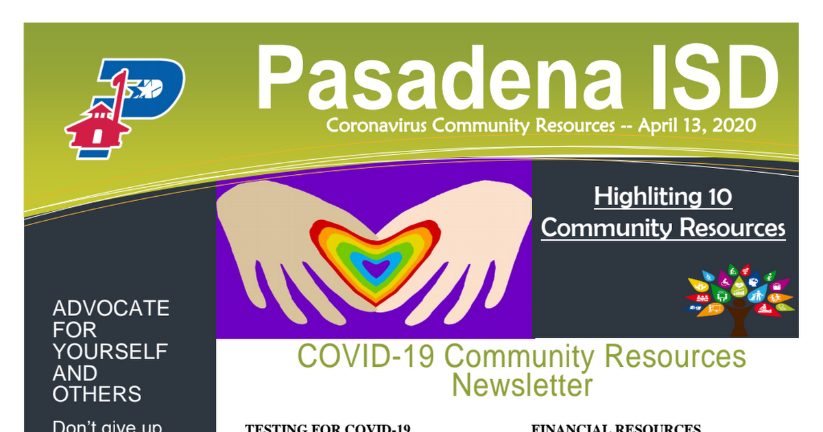 Pasadena ISD Coronavirus Community Resources (April 13, 2020).pdf