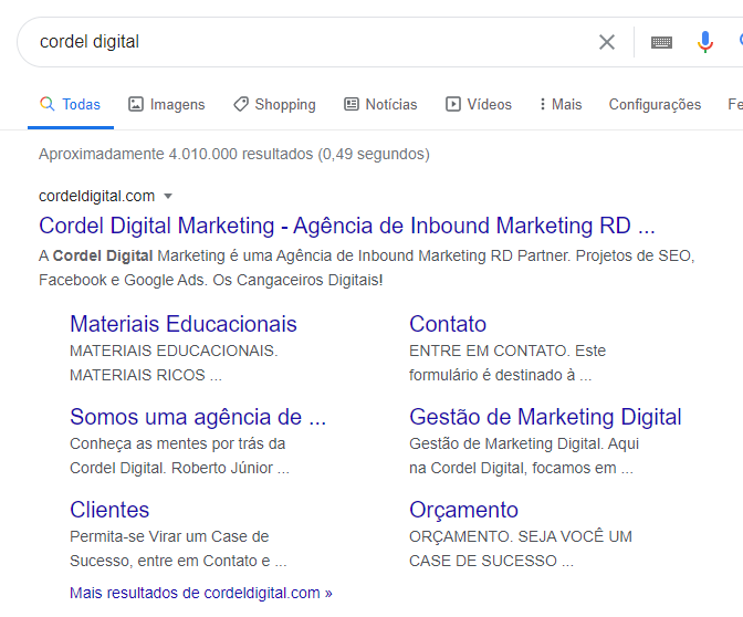 Glossário de termos de marketing digital - SERP