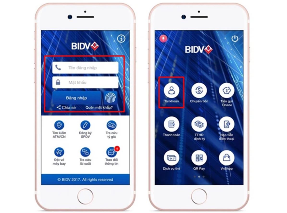 xem lịch sử giao dịch bidv