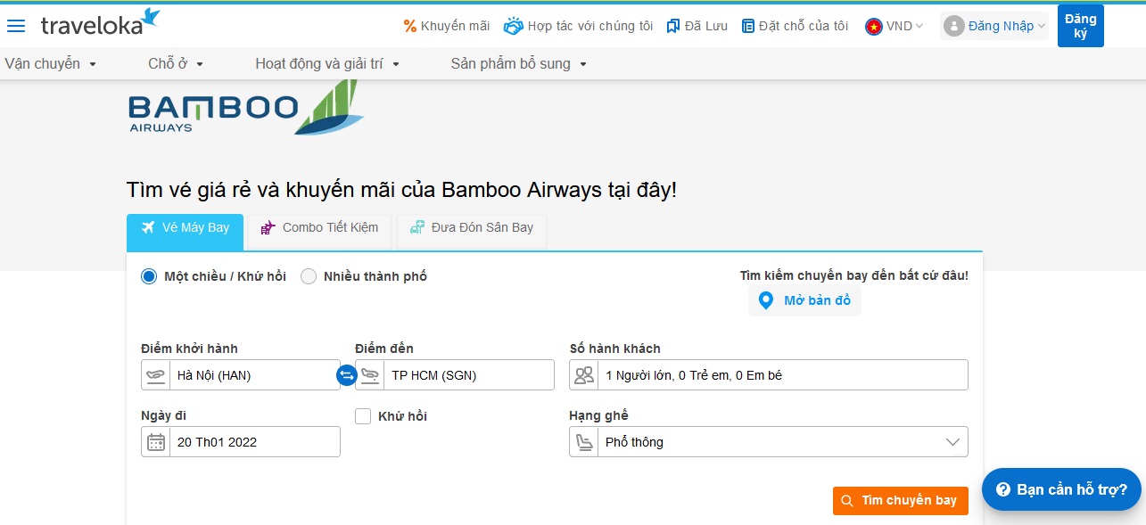 Sự tiện lợi khi đặt vé máy bay Bamboo Airways trên Traveloka bạn nên biết
