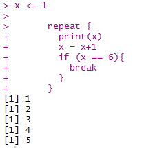 Control Structures in R --> if , else , for , while , repeat , break  , next , return 54