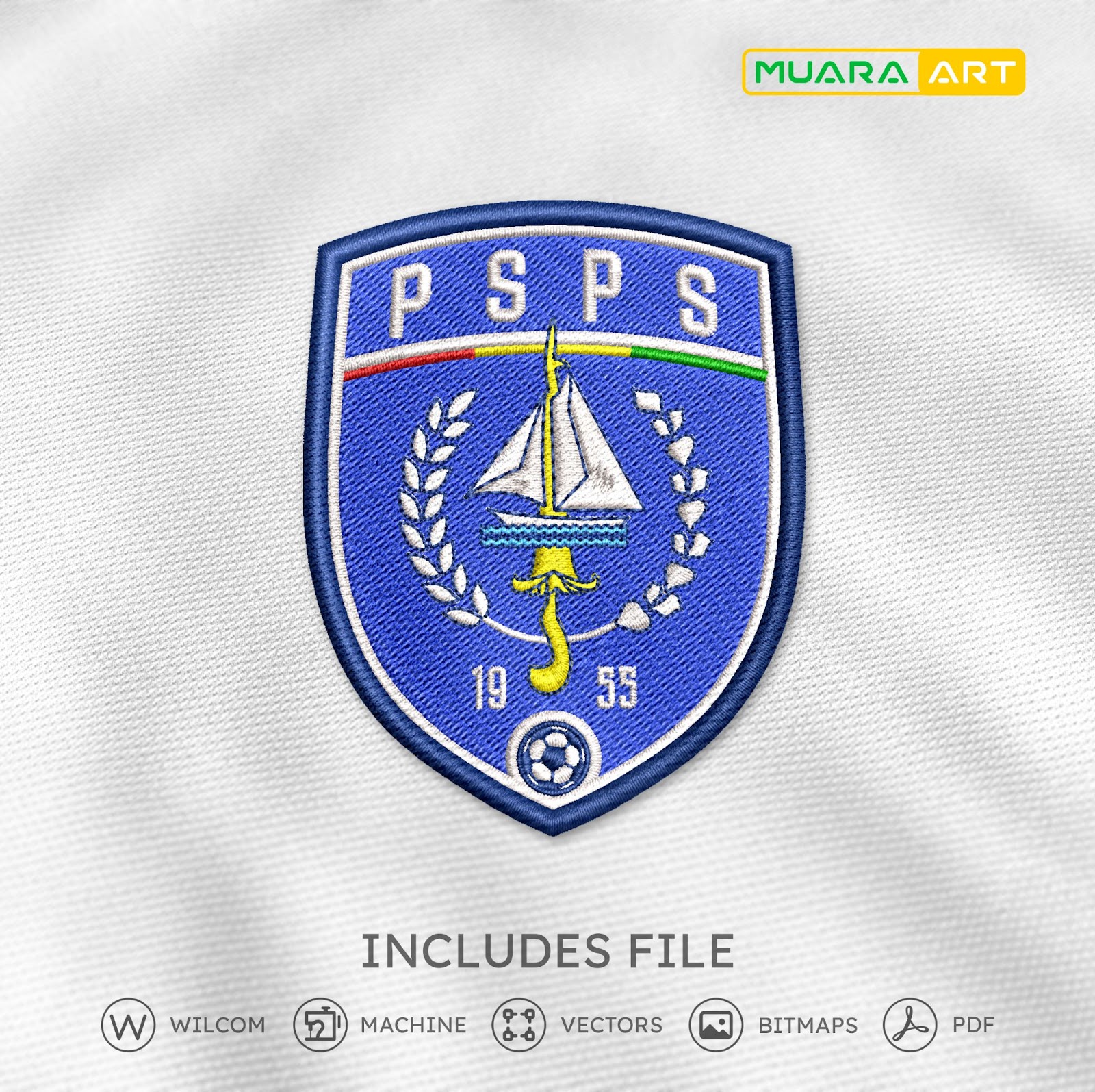 Desain Bordir Logo PSPS (Pekanbaru)