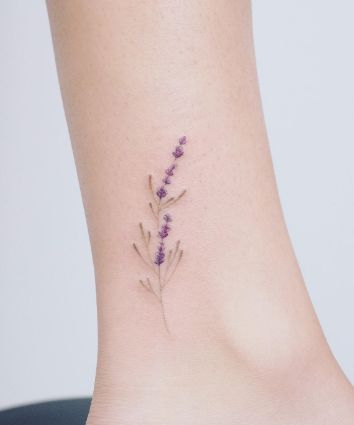 Soft Blooms Lavender Tattoo Designs