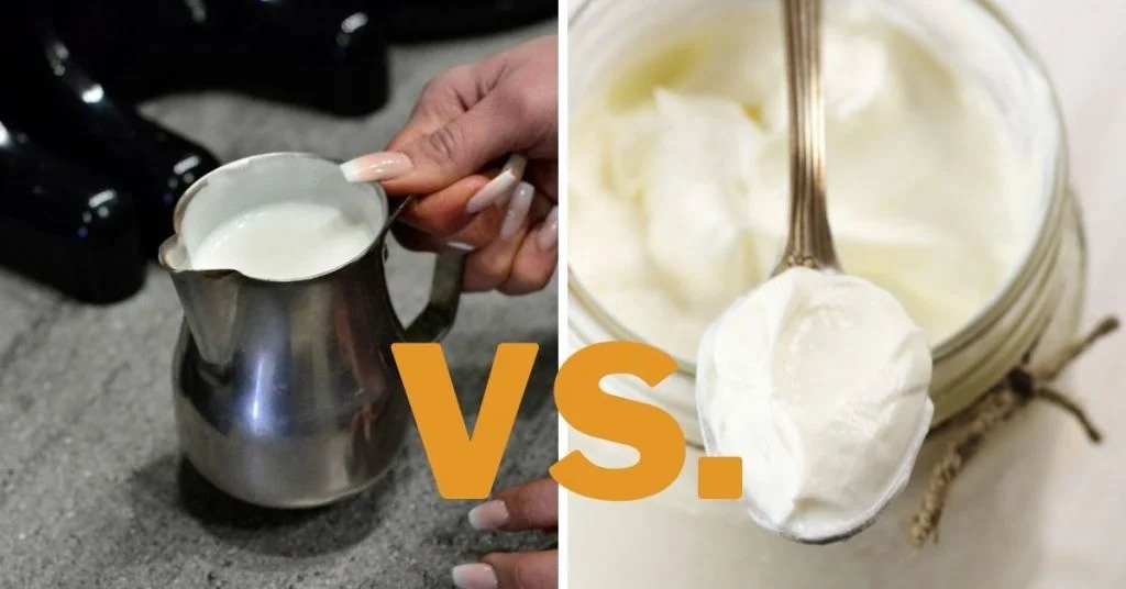 Differences between table cream and heavy cream