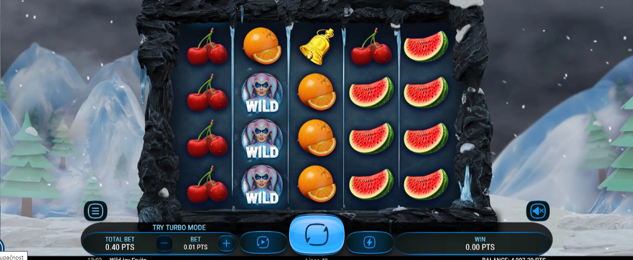 wild icy fruits slot screenshot, expanse studios