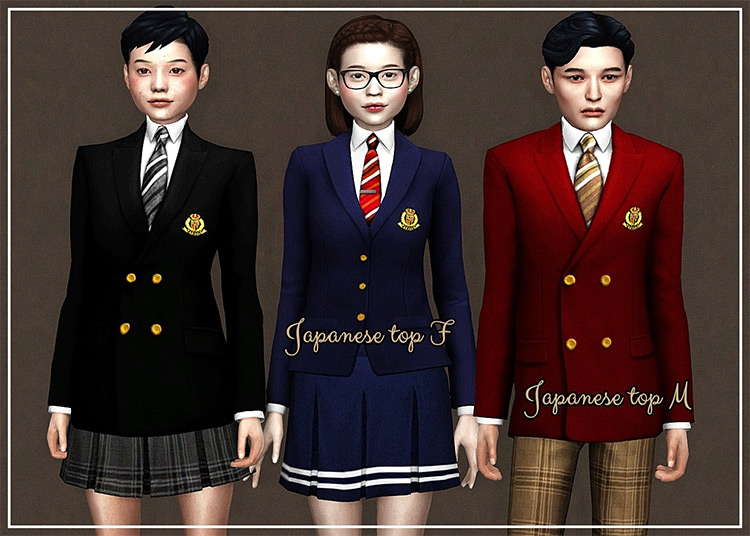 School Uniform: Sims 4 CC & Mods (List)