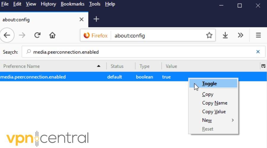 firefox about:config menu options