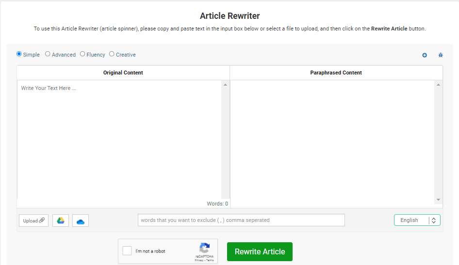 Article Rewriter