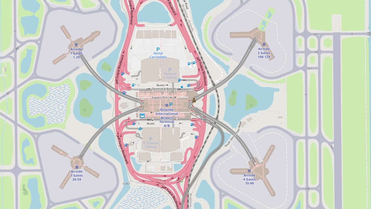 Orlando Airport Gates map