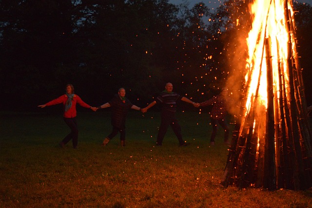 things to do while camping at night - campfire party