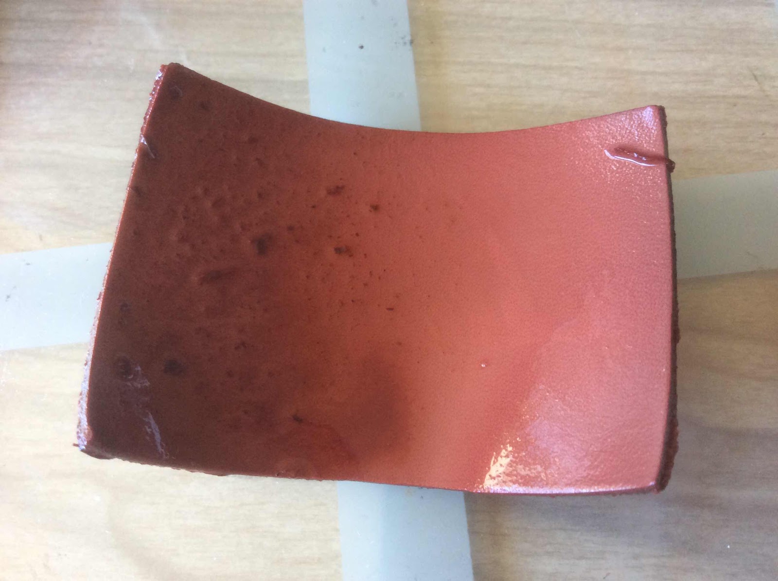 Red leather using historical dye (madder) — NVG, Miklagard