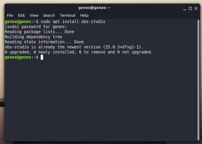 install OBS studio using apt