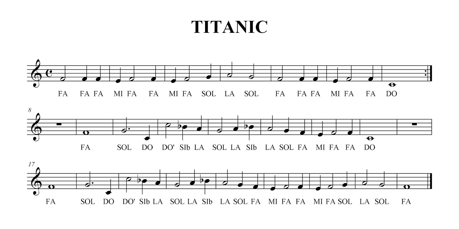 Resultado de imagen de partitura flauta titanic