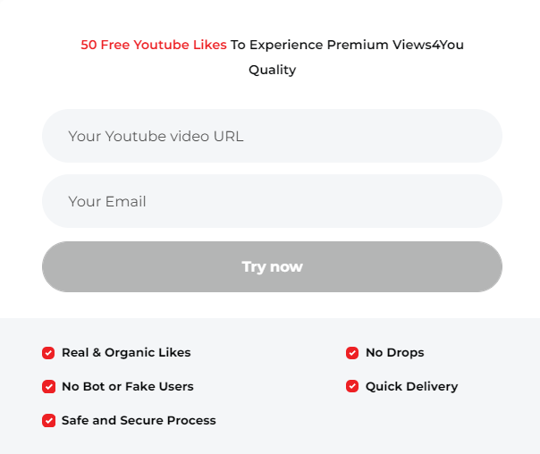 views4you gives 50 free youtube likes to everyone interested in bulk purchase.