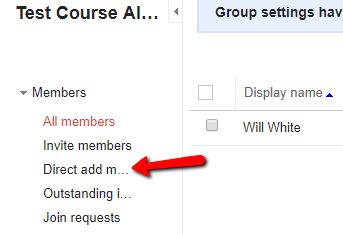 Direct Add Members