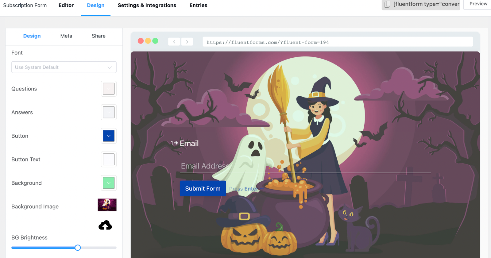 conversational forms, Halloween marketing ideas