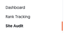 The SEO guide Ubersuggest site audit button.