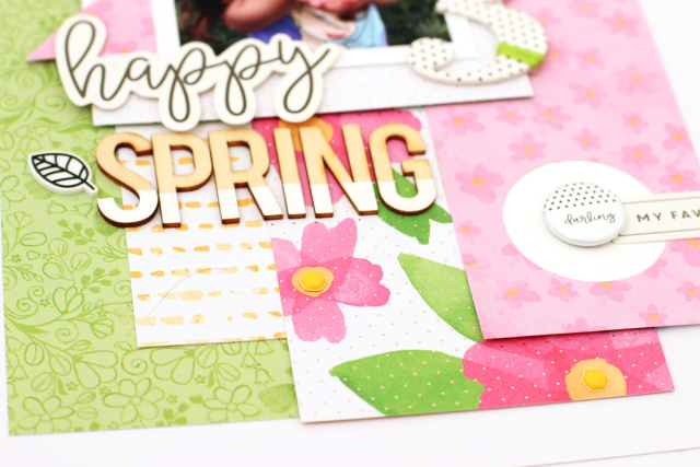 Spring Scrapbook Page by Nancy Damiano for We R Memory Keepers