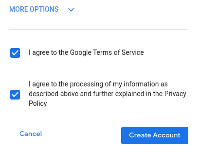 gmail term and conditions