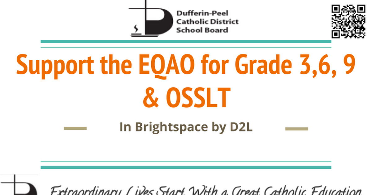EQAO Support In Brightspace by D2L 
