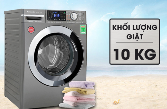 Máy giặt Panasonic Inverter cửa ngang có khối lượng giặt 10 kg