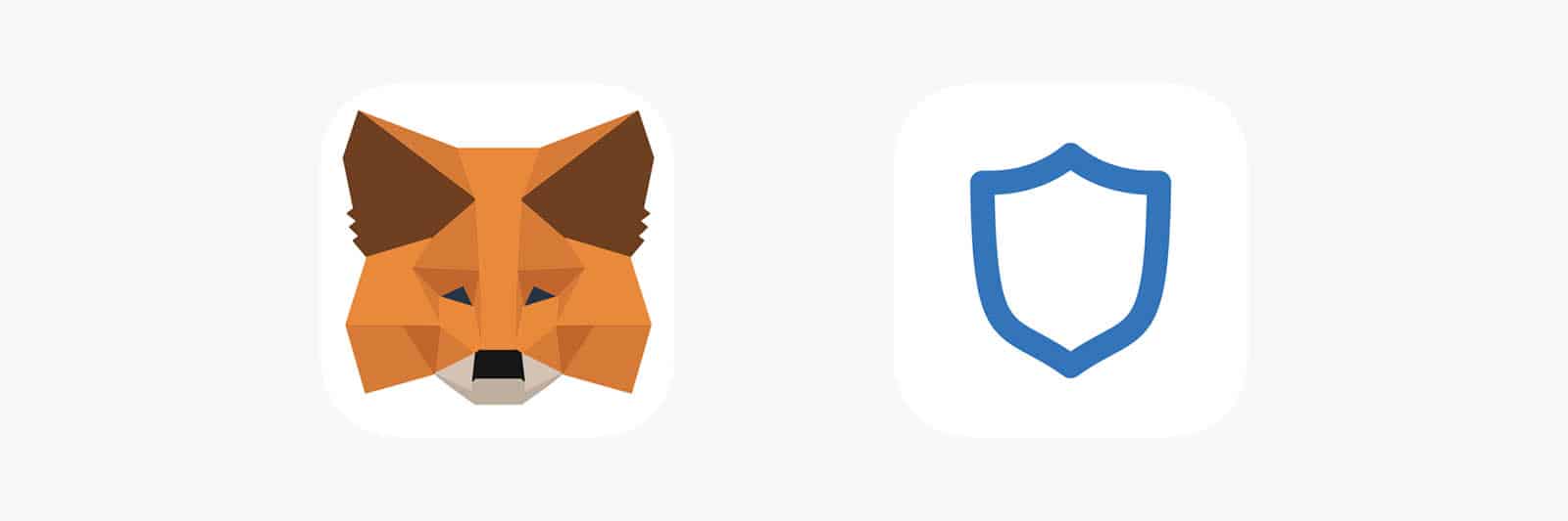Логотипы Metamask и Trustwallet