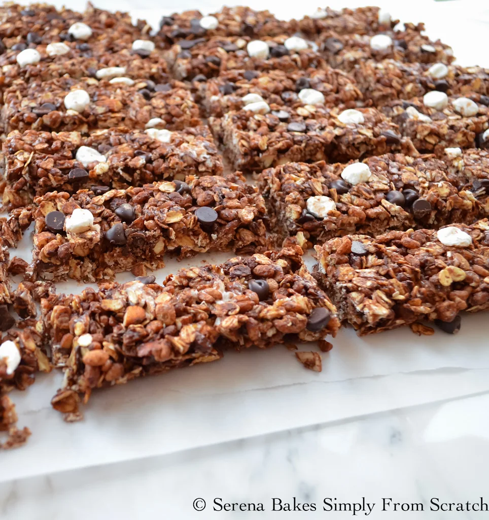 Gluten Free No Bake S'mores Granola Bars