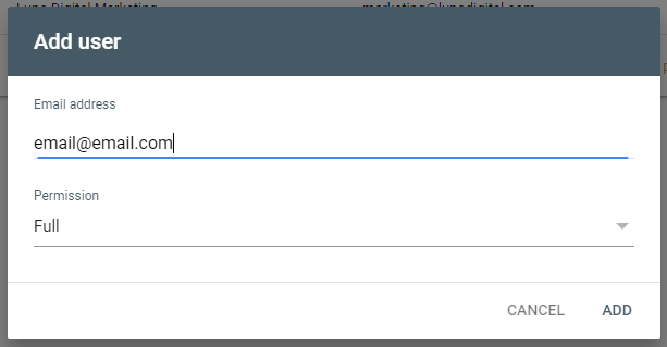 Adding a User to Your Google Search Console