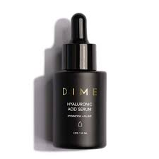 A bottle of Dime's Hyaluronic Acid Serum from Dime's website dimebeauty.com.