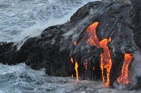 Lava entering ocean | U.S. Geological Survey