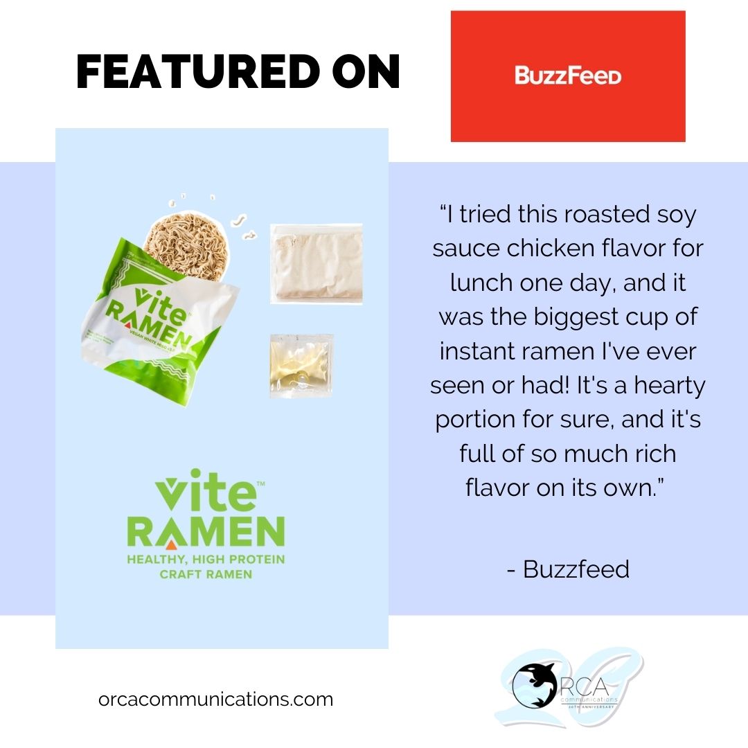 Vite Ramen on Buzzfeed quote is an example of press coverage