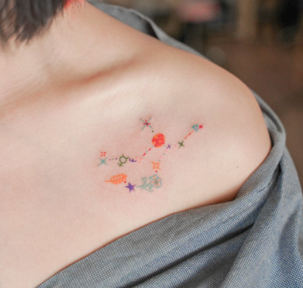Zodiac Tiny Tattoos Women Minimalist