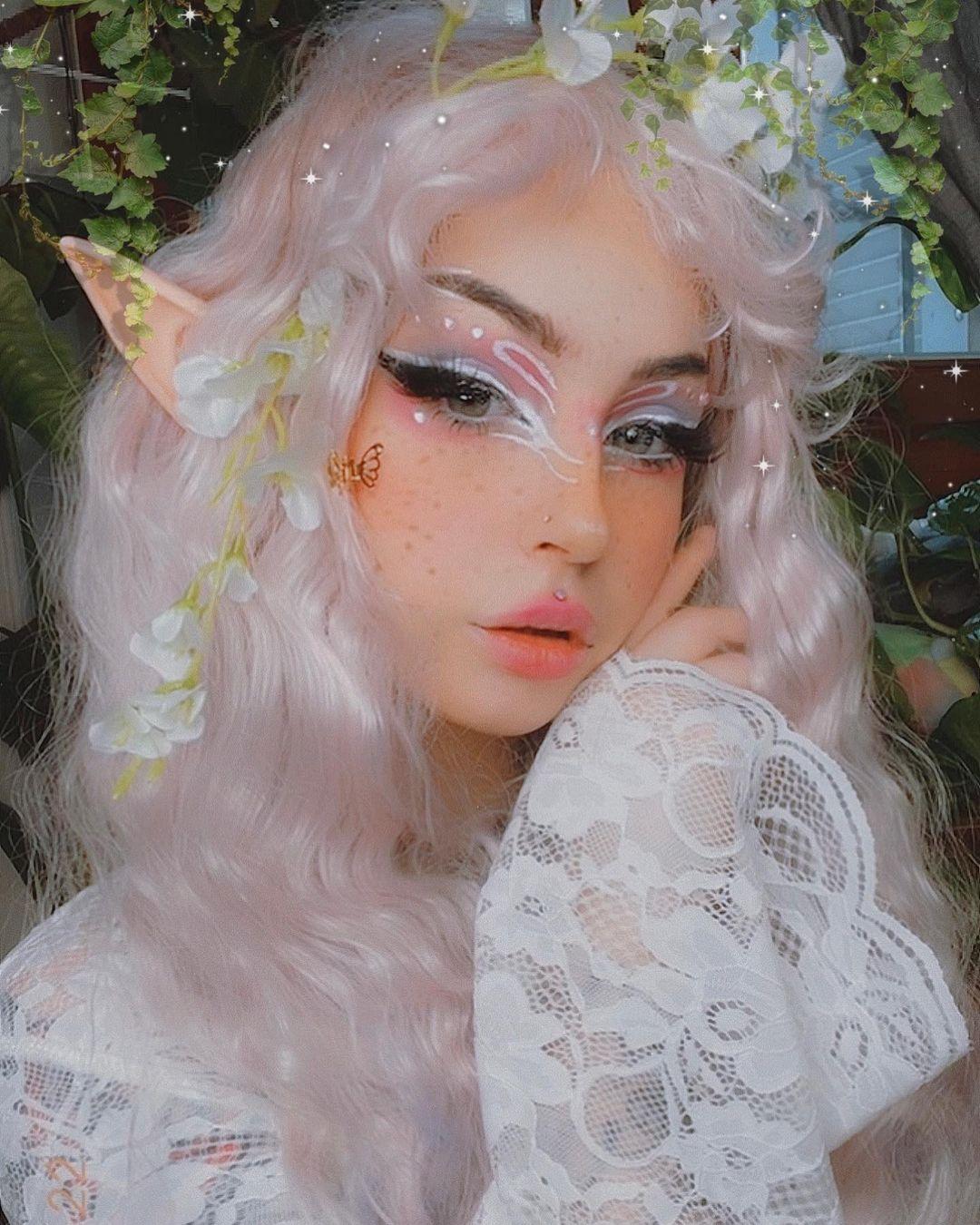 White Elf Fairy Makeup