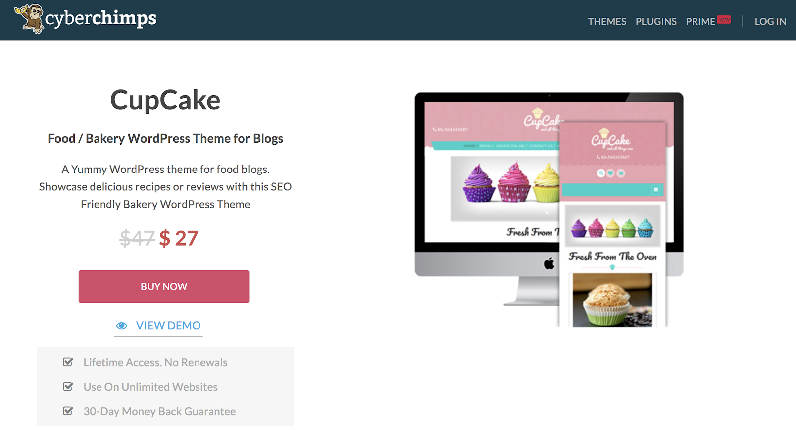 cupcake-wordpress-theme