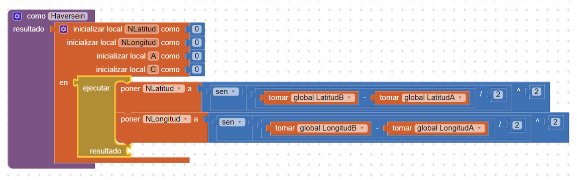 Formula Haversein App Inventor 2